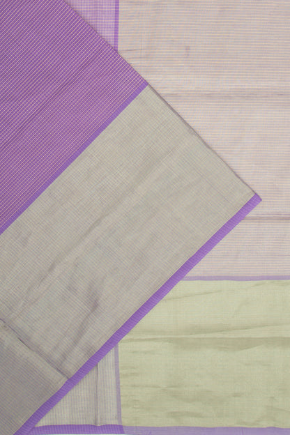 Chettinad Cotton Checks Lavender Saree