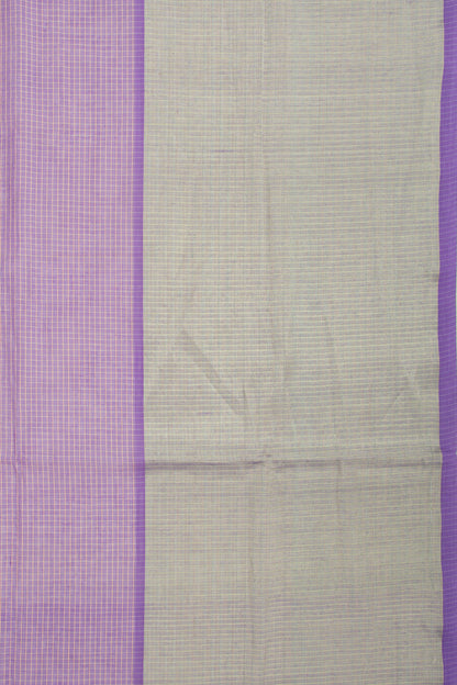Chettinad Cotton Checks Lavender Saree