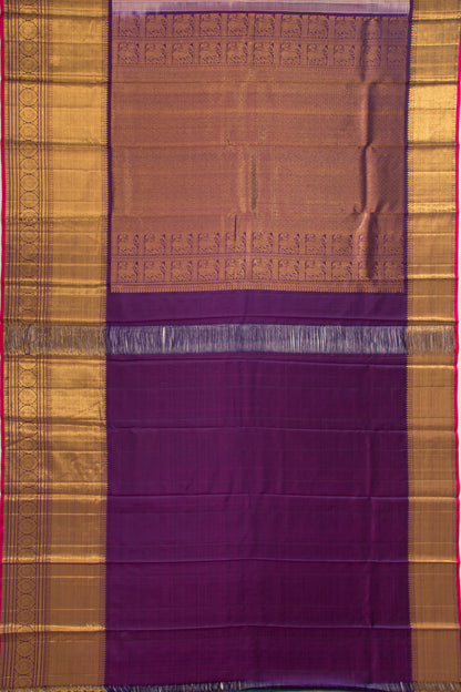 Kanchipuram Silk Brocade Cream Saree