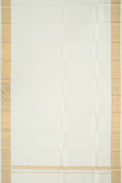 Kanchipuram Silk Plain White Dhoti 9X3 Muzham