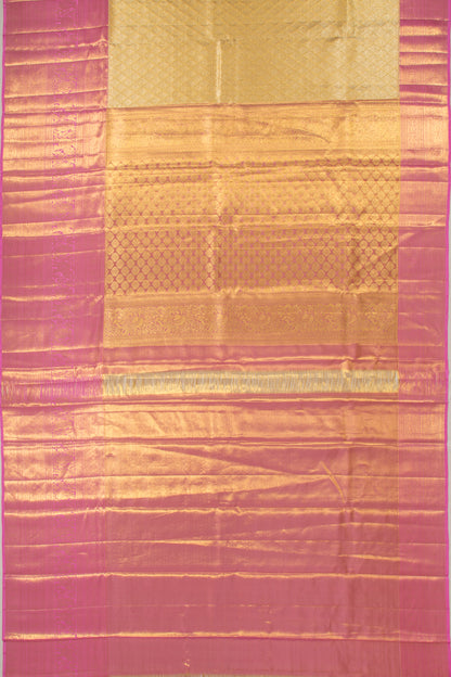 Kanchipuram Silk Tissue Brocade Gold Saree