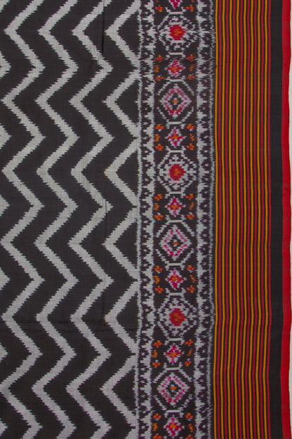 Pochampally Silk Ikat Mini Twill Black Saree