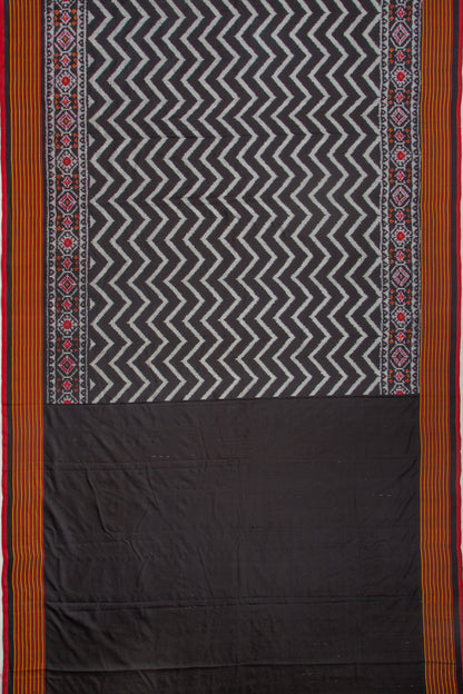 Pochampally Silk Ikat Mini Twill Black Saree