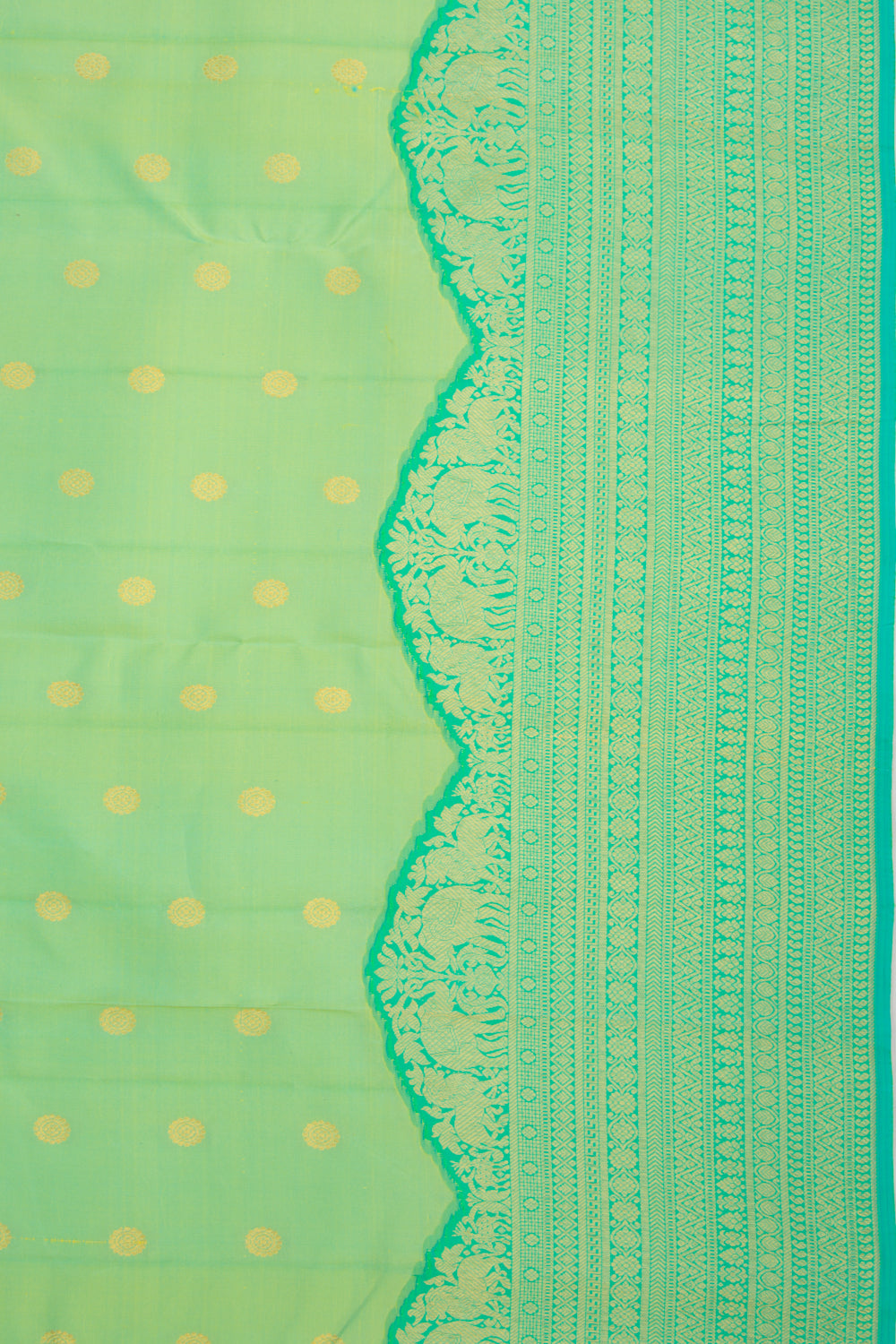 Kanchipuram Silk Butta Green Saree