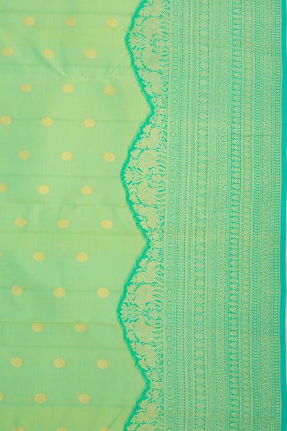 Kanchipuram Silk Butta Green Saree