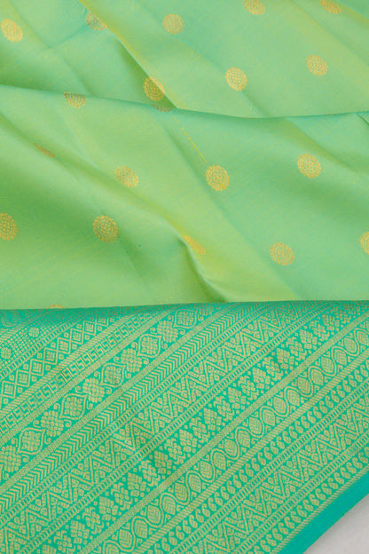 Kanchipuram Silk Butta Green Saree