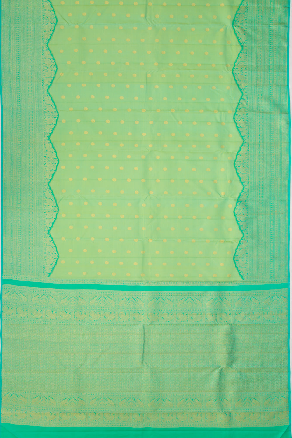 Kanchipuram Silk Butta Green Saree
