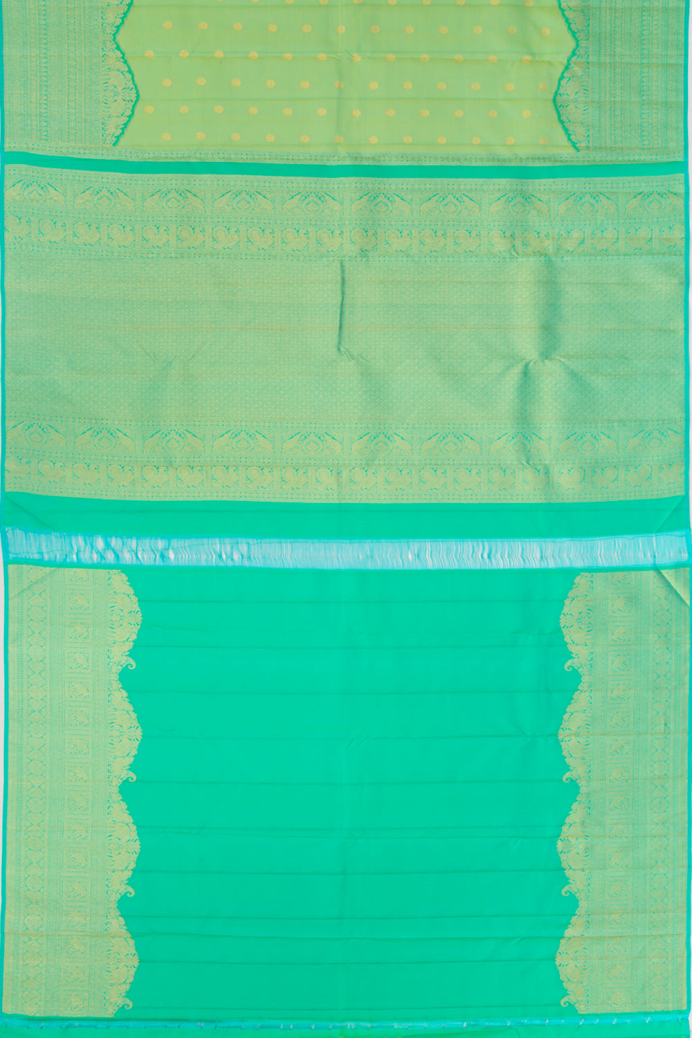 Kanchipuram Silk Butta Green Saree