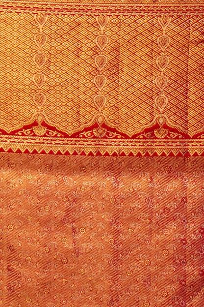 Kanchipuram Silk Tissue Brocade Gold Saree
