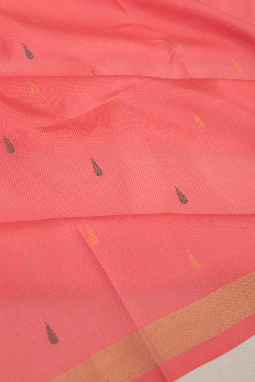 Uppada Silk Butta Peach Saree
