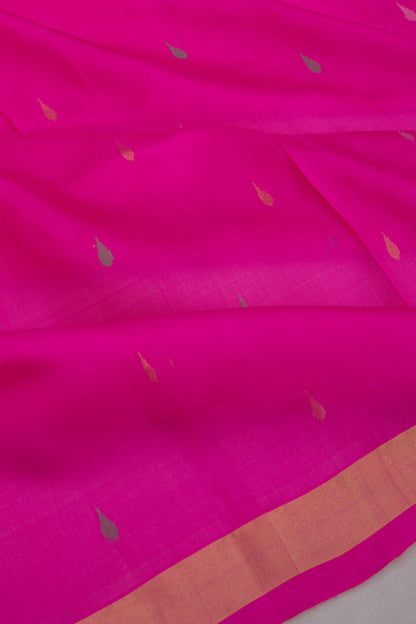 Uppada Silk Butta Magenta Pink Saree