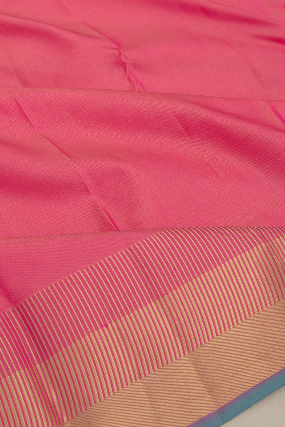 Taranga Kanchi Silk Plain Pink Saree