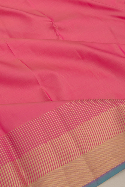 Taranga Kanchi Silk Plain Pink Saree