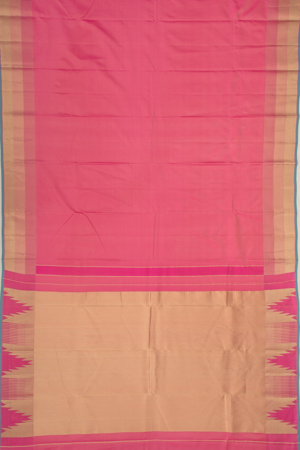 Taranga Kanchi Silk Plain Pink Saree