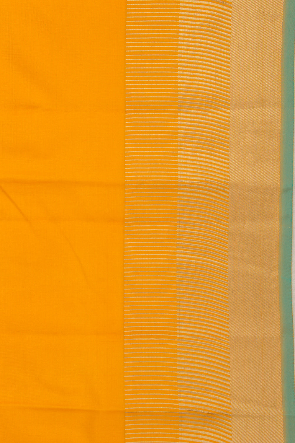 Taranga Kanchi Silk Plain Mustard Yellow Saree