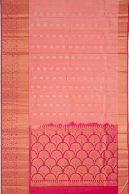 Soft Silk Butta Baby Pink Saree