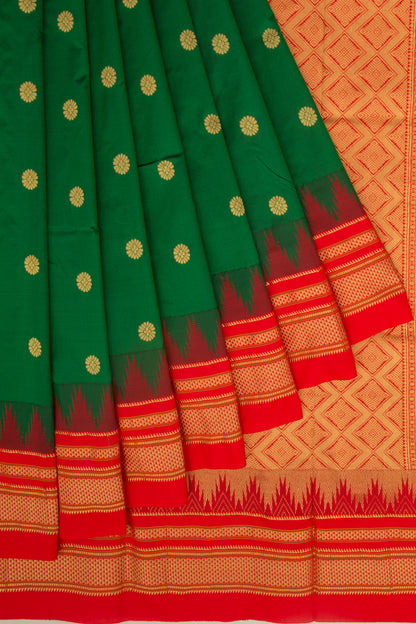 Coimbatore Soft Silk Butta Green Saree