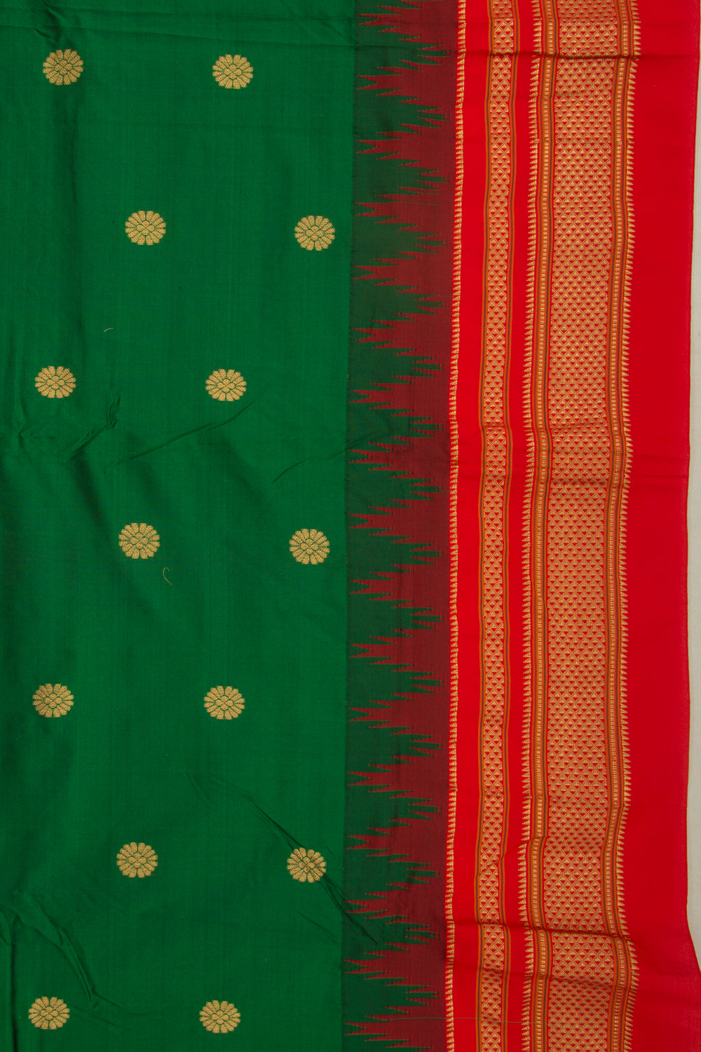 Coimbatore Soft Silk Butta Green Saree