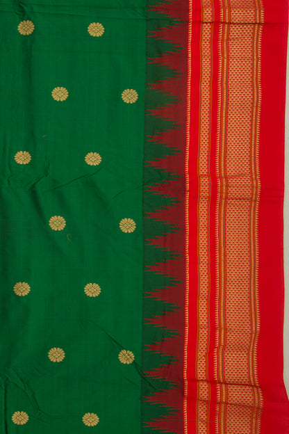 Coimbatore Soft Silk Butta Green Saree