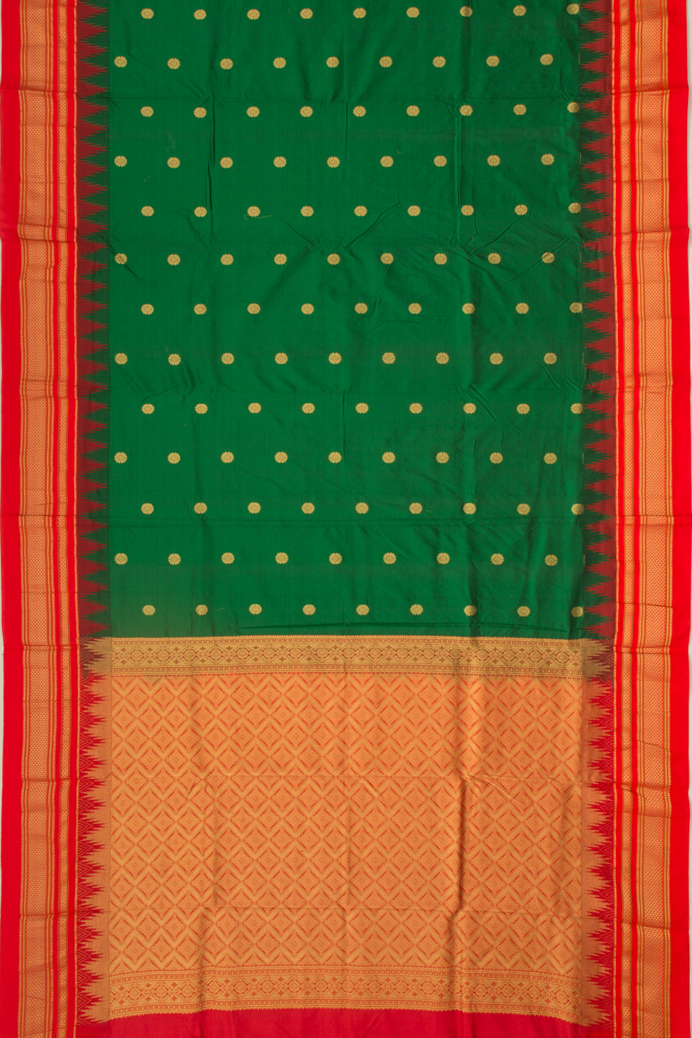 Coimbatore Soft Silk Butta Green Saree