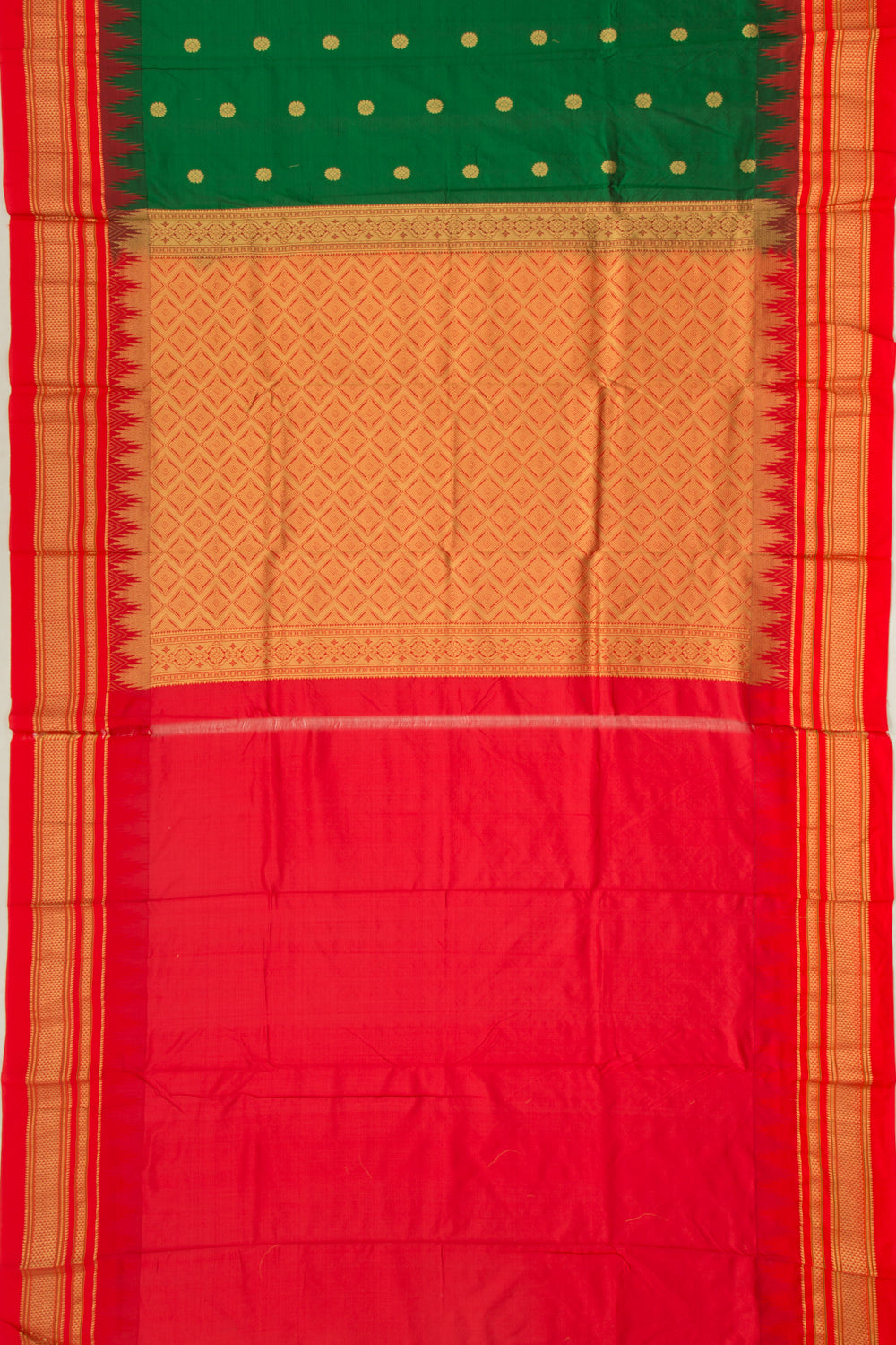 Coimbatore Soft Silk Butta Green Saree