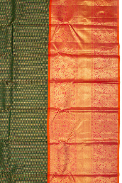 Kanchipuram Silk Brocade Green Saree