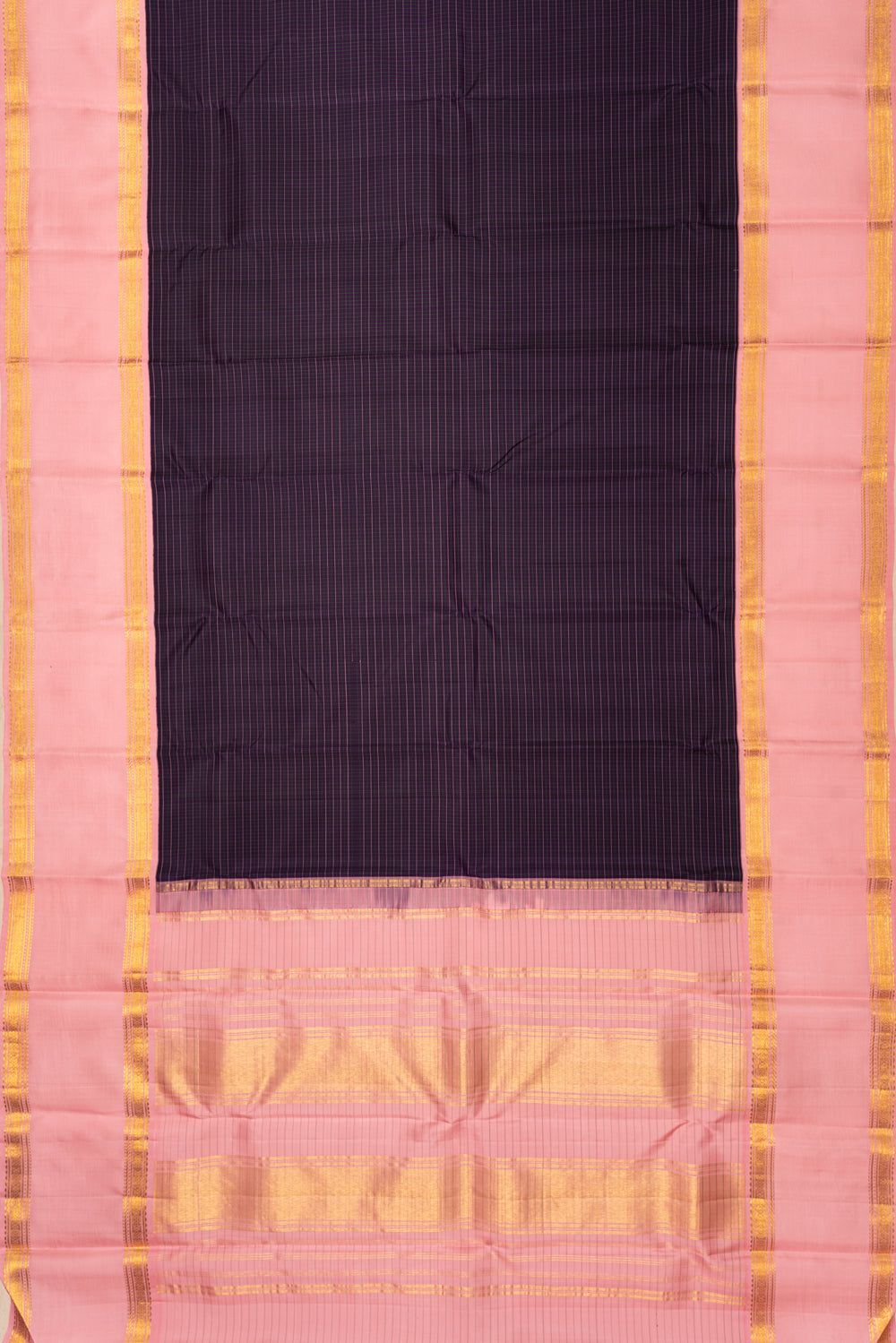 Kanchipuram Silk Kattam Checks Burgundy Saree