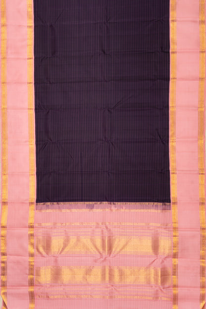 Kanchipuram Silk Kattam Checks Burgundy Saree