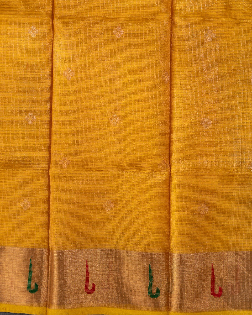 Kota Silk Brocade Blue Saree