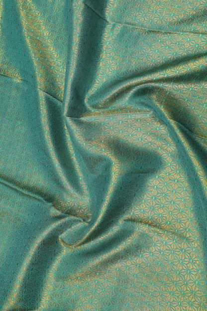 Kanchipuram Silk Tissue Brocade Sea Green Saree