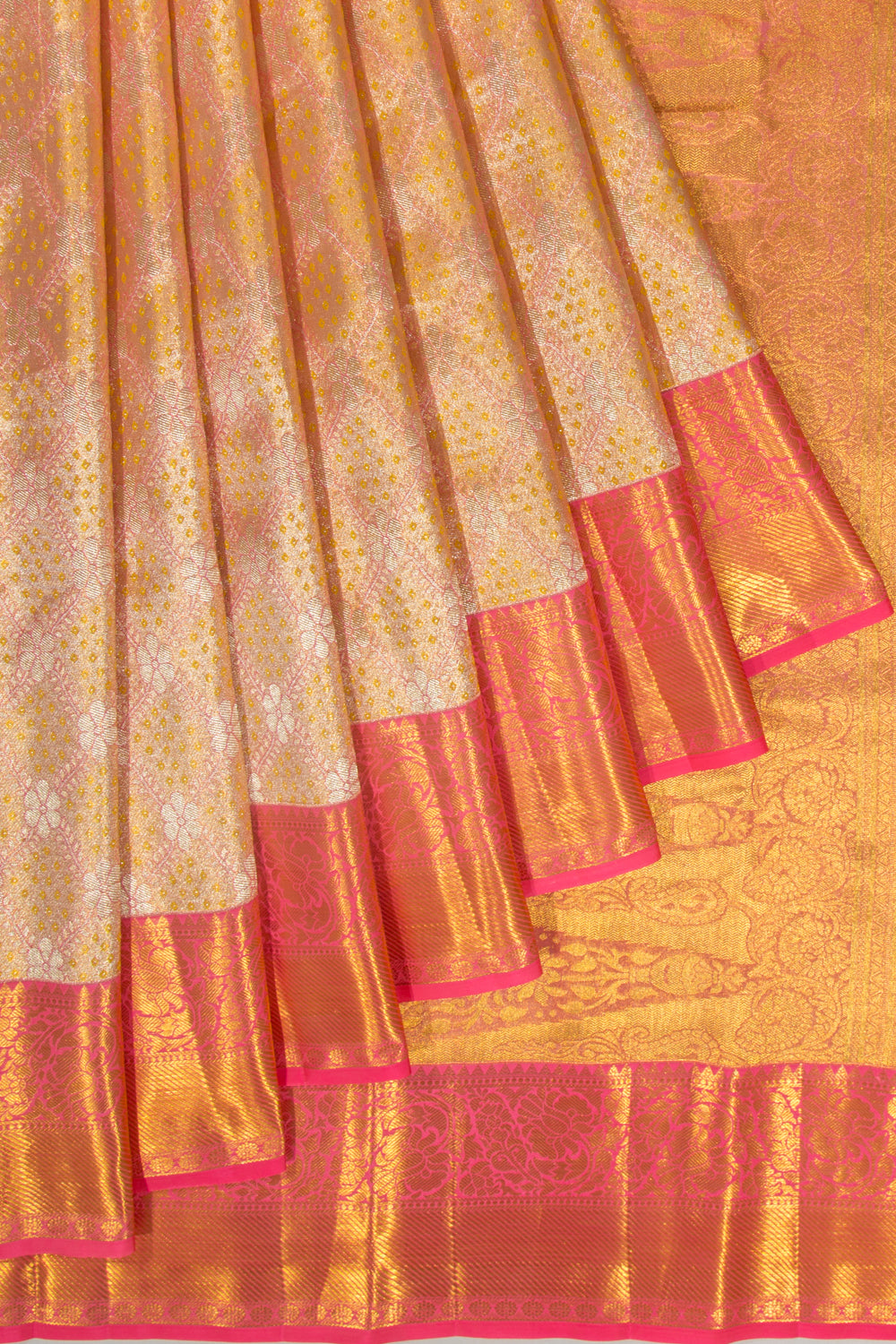 Taranga Kanchi Silk Tissue Brocade Pink Saree