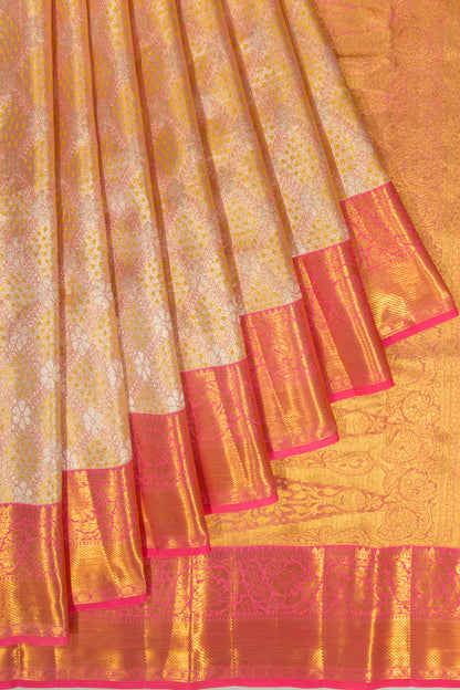 Taranga Kanchi Silk Tissue Brocade Pink Saree