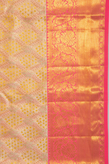 Taranga Kanchi Silk Tissue Brocade Pink Saree