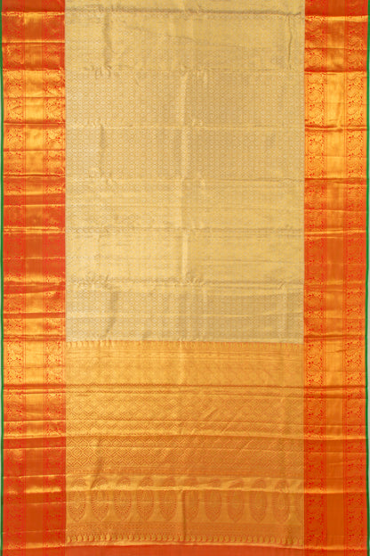 Kanchipuram Silk Tissue Brocade Gold Saree