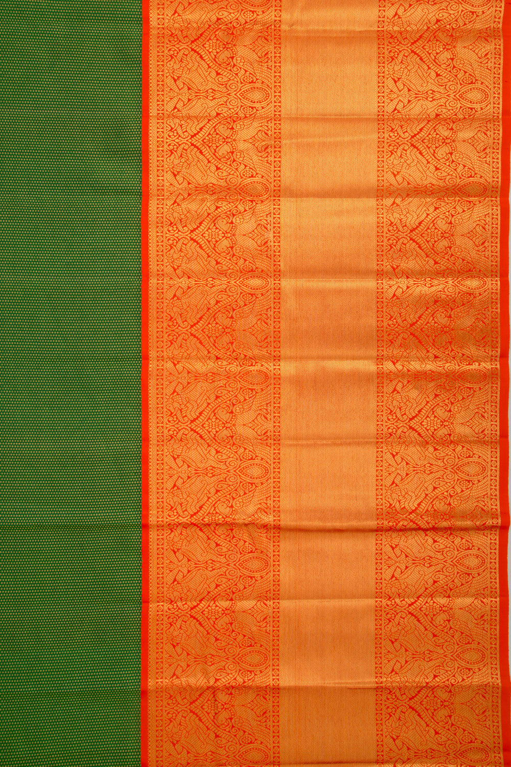 Kanchipuram Silk Brocade Green Saree