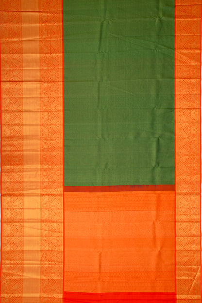 Kanchipuram Silk Brocade Green Saree