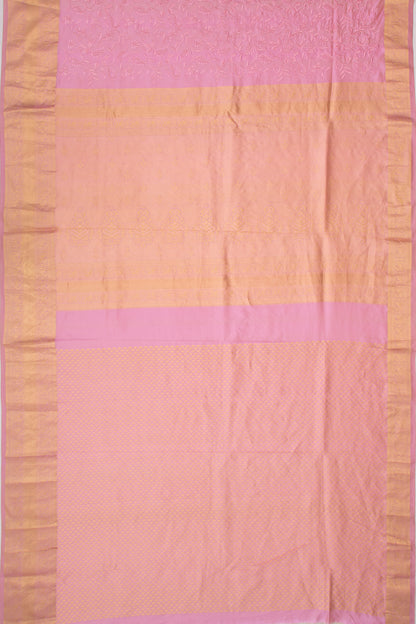 Taranga Kanchi Silk Floral Embroidery Pink Saree
