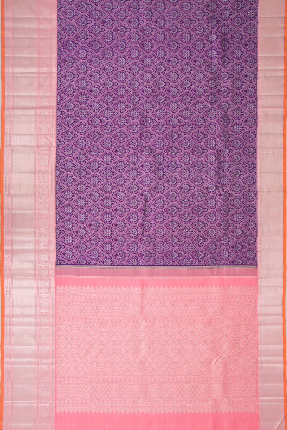 Kanchipuram Silk Brocade Violet Saree