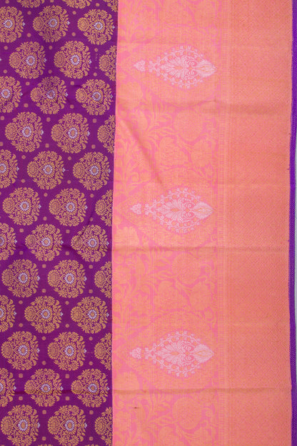Kanchipuram Silk Brocade Purple Saree