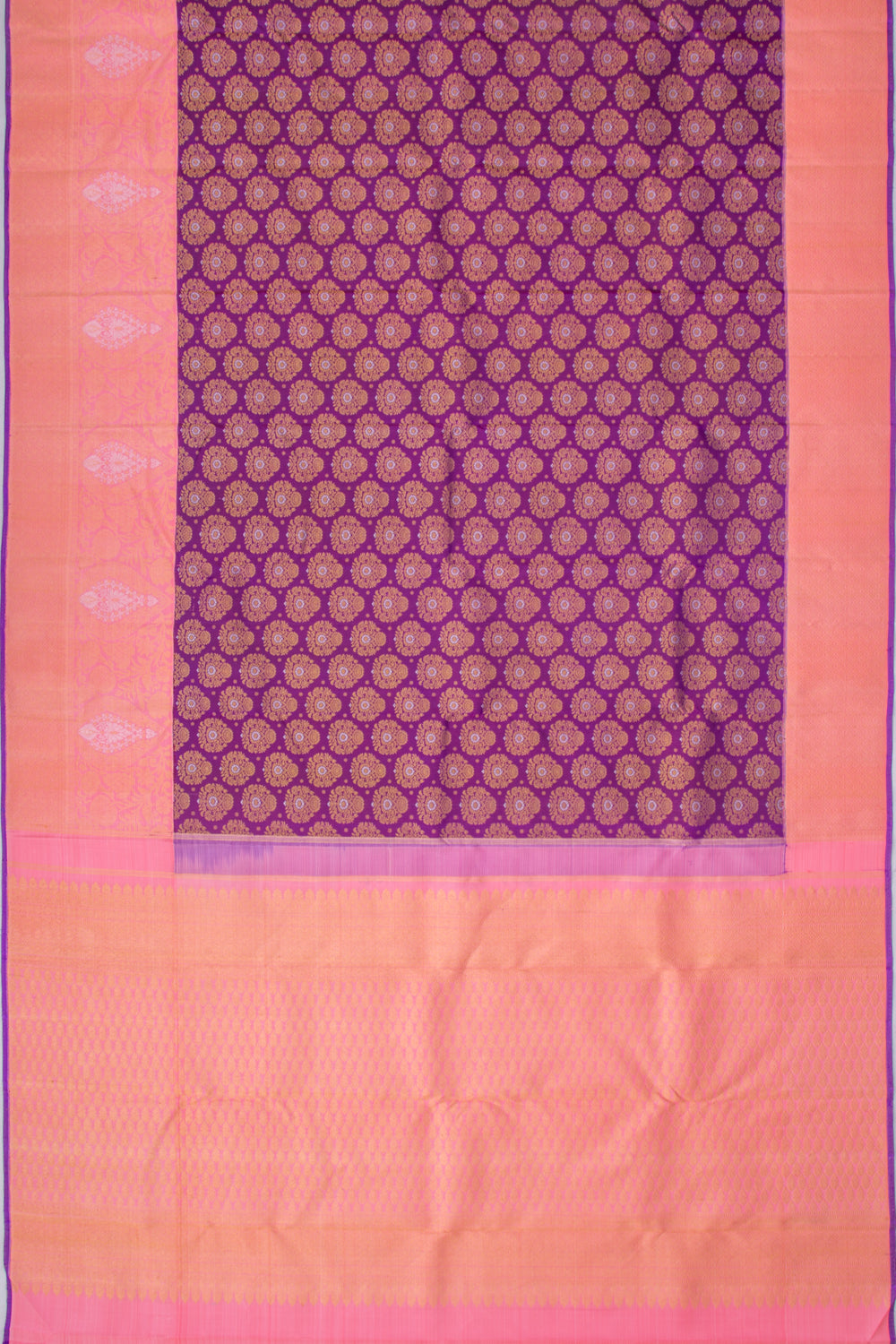 Kanchipuram Silk Brocade Purple Saree