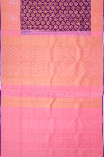 Kanchipuram Silk Brocade Purple Saree
