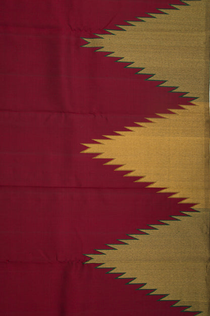 Kanchipuram Silk Plain Maroon Saree