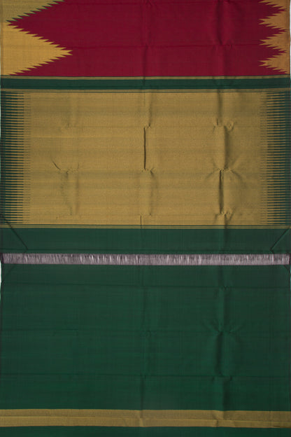 Kanchipuram Silk Plain Maroon Saree