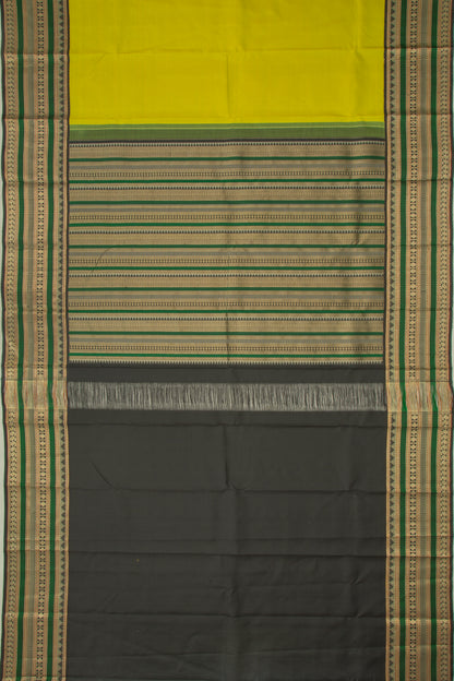 Kanchipuram Silk Plain Green Saree