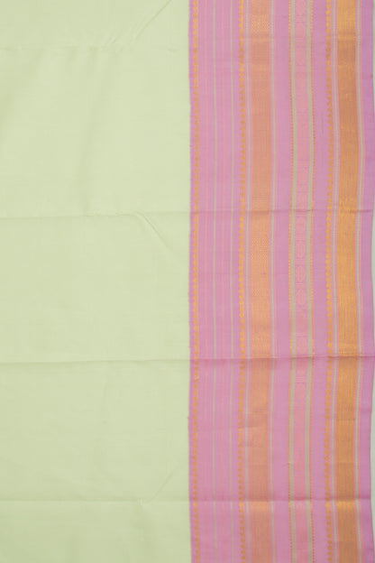 Kanchipuram Silk Plain Pastel Green Saree