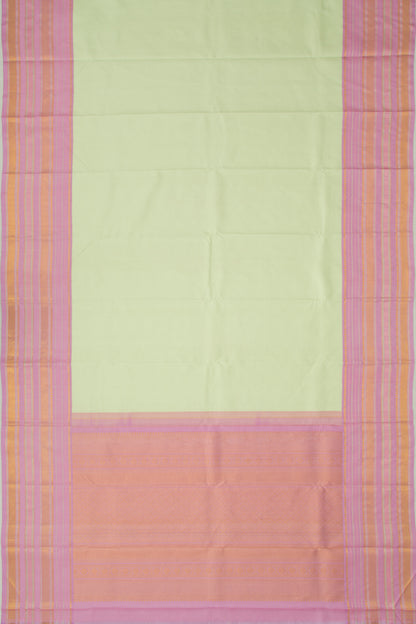 Kanchipuram Silk Plain Pastel Green Saree