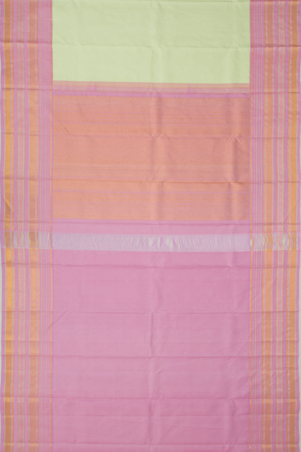Kanchipuram Silk Plain Pastel Green Saree