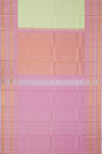Kanchipuram Silk Plain Pastel Green Saree