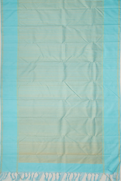 Kanchipuram Silk Brocade Sky Blue Saree