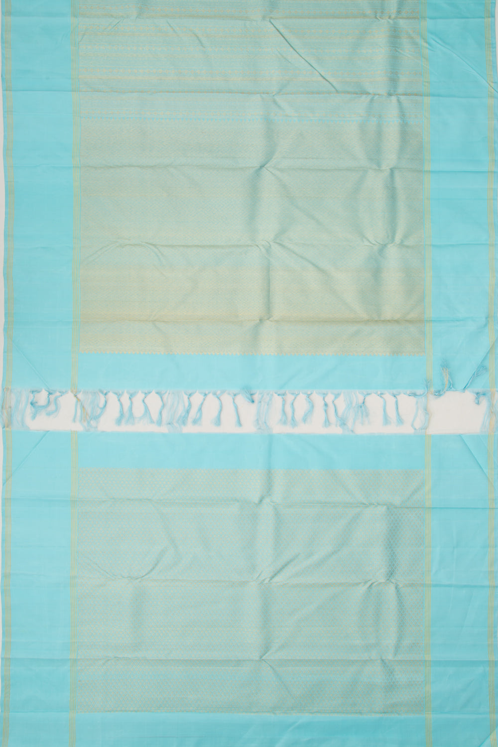 Kanchipuram Silk Brocade Sky Blue Saree